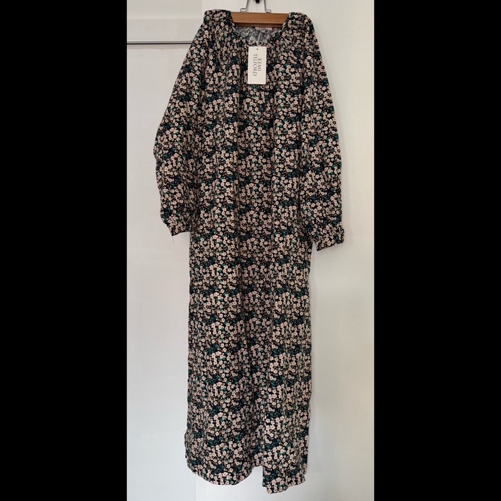 Kemi Telford Floral Long Sleeve Midi Dress, Free Size, NWT